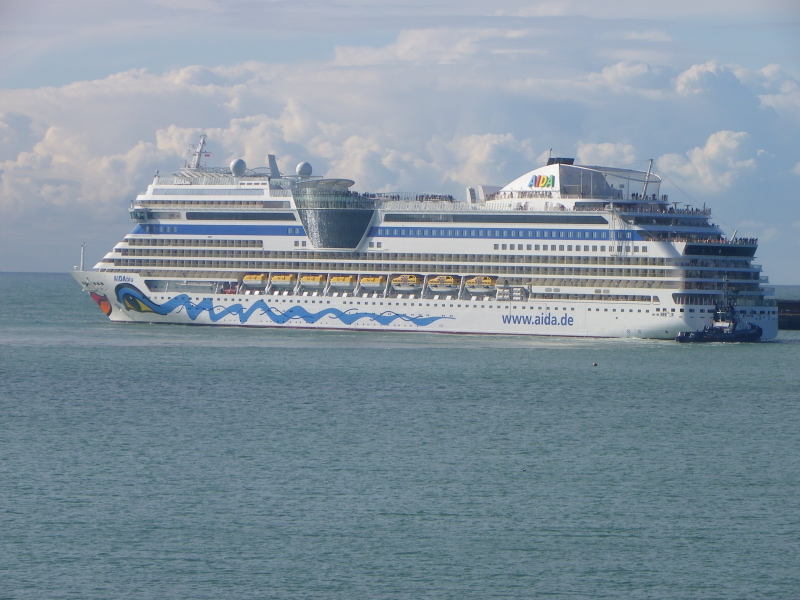 Aida Blu cruise ship sailing Mauritius